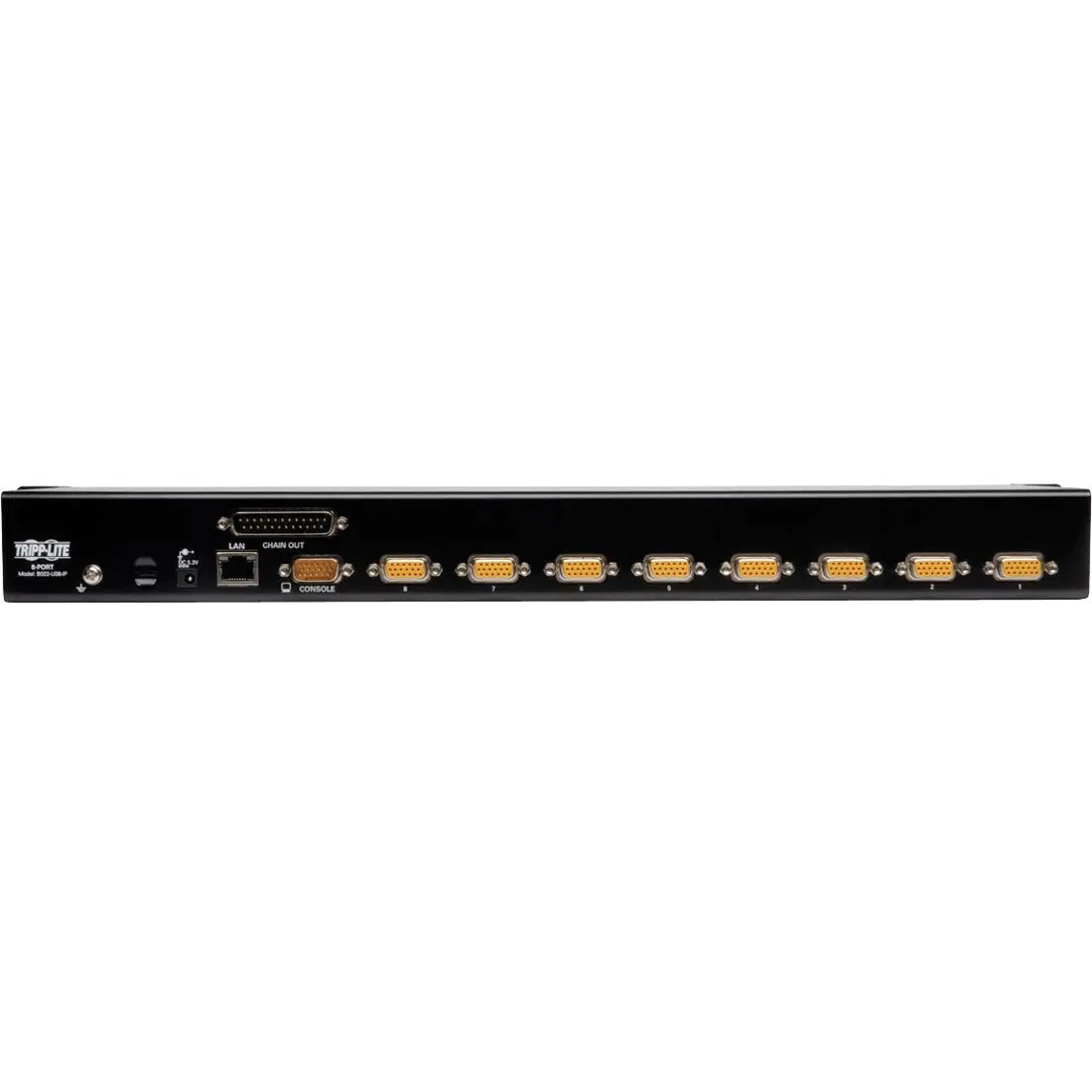 EATON Tripp Lite 8-Port Rackmount KVM Switch w/ Built in IP and On Screen Display 1U - 8 Computer(s) - 1 Local User(s) - 64 Remote User(s) - 2048 x 1536 - 1 x Network (RJ-45) - 1 x USB - Rack-mountable - 1U... - B022-U08-IP
