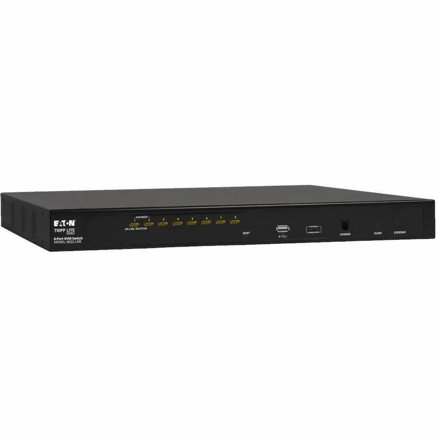 EATON Tripp Lite 8-Port Rackmount KVM/USB Switch w/ On-Screen Display Steel PS/2 1U - 8 Computer(s) - 1 Local User(s) - 2048 x 1536USB - Rack-mountable - 1U - TAA Compliant - B022-U08