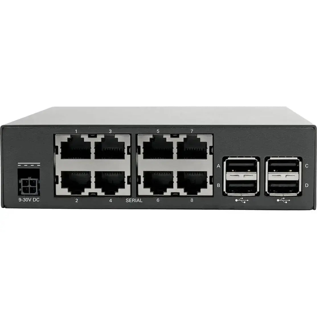 EATON Tripp Lite 8-Port Serial Console Server with Dual GbE NIC, Flash and 4 USB Ports - Twisted Pair - 2 x Network (RJ-45) - 4 x USB - 8 x Serial Port - 1000Base-X - Gigabit Ethernet - Management Port - Ra - B093-008-2E4U