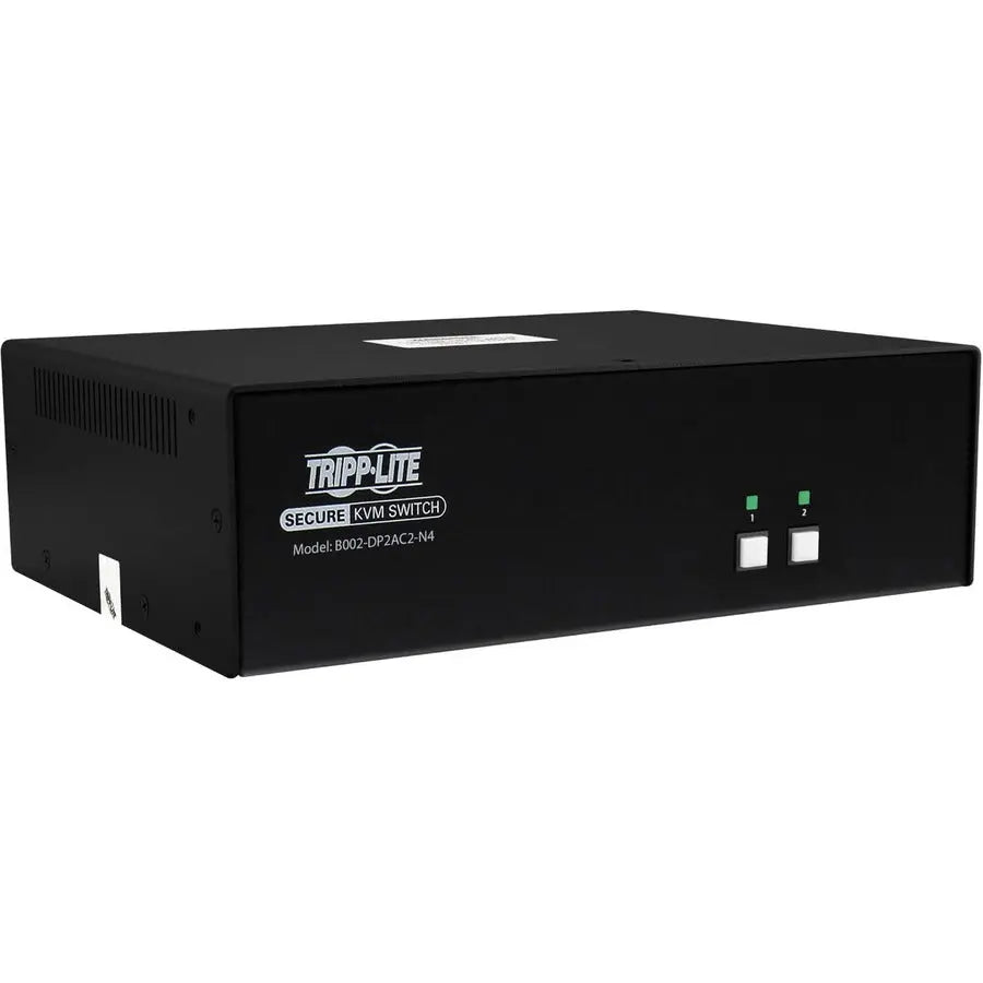 Tripp Lite B002-DP2AC2-N4 2-Port NIAP PP4.0-Certified DisplayPort KVM Switch - 2 Computer(s) - 1 Local User(s) - 3840 x 2160 - 50 Hz, 60 Hz - 7 x USB - Yes - 6 x DisplayPort - TAA Compliant EATON