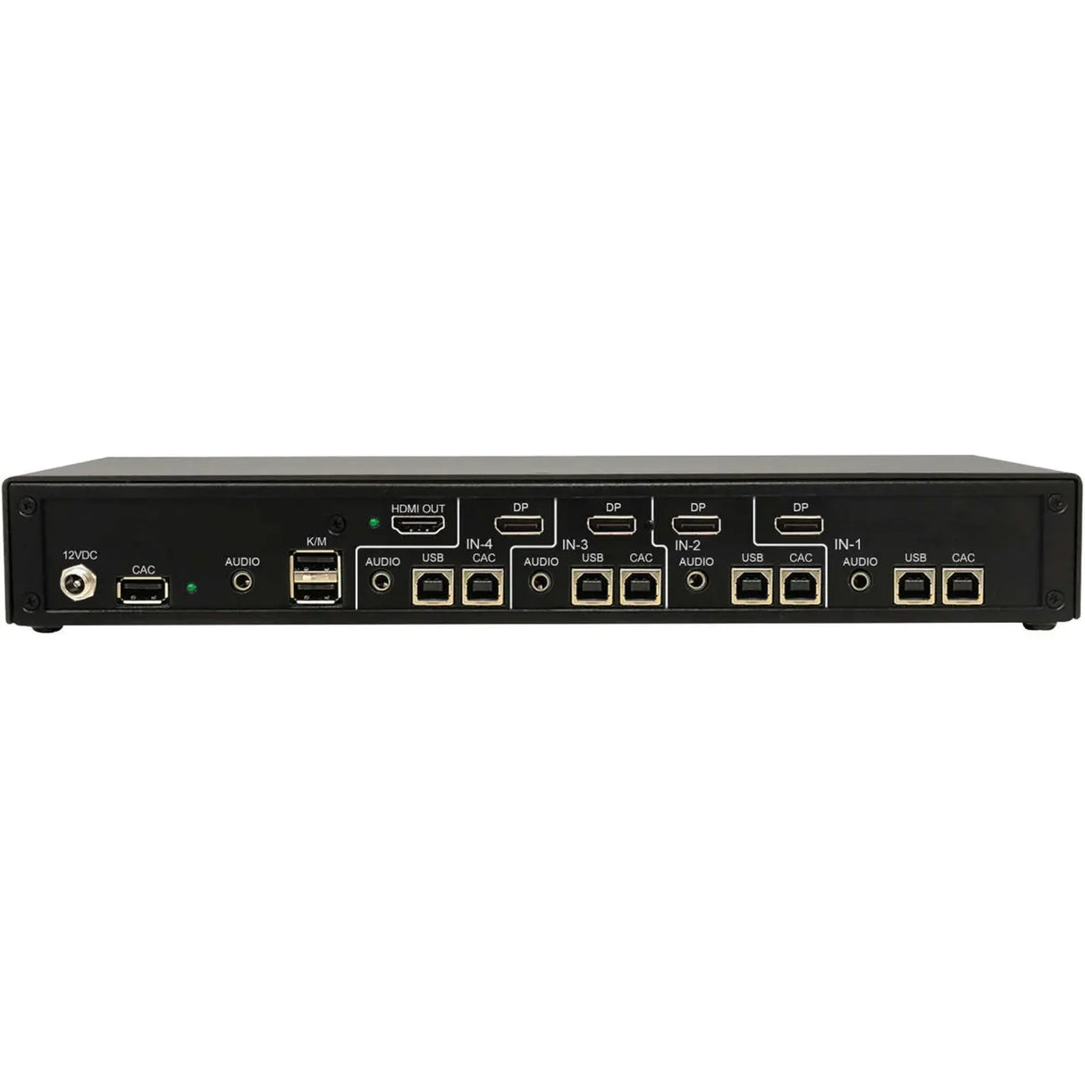 EATON Tripp Lite B002-HD1AC4-N4 4-Port NIAP PP4.0-Certified KVM Switch - 4 Computer(s) - 1 Local User(s) - 3840 x 2160 - 50 Hz, 60 Hz - 11 x USB - Yes - 1 x HDMI - 4 x DisplayPort - TAA Compliant
