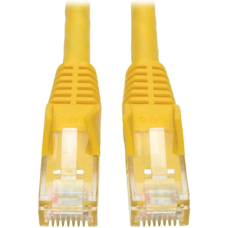 EATON Tripp Lite Cat6 GbE Gigabit Ethernet Snagless Molded Patch Cable UTP Yellow RJ45 M/M 35ft 35' - Category 6 for Network Adapter, Network Device, Router, Server, Modem, Hub, Switch - 128 MB/s - Patch Ca - N201-035-YW