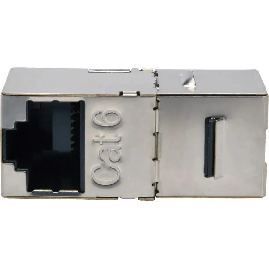 EATON Tripp Lite Cat6 Straight Through Modular Shielded In Line Coupler RJ45 F/F - 1 x RJ-45 Female Network - 1 x RJ-45 Female Network - Gold Plated Contact - N235-001-SH-D