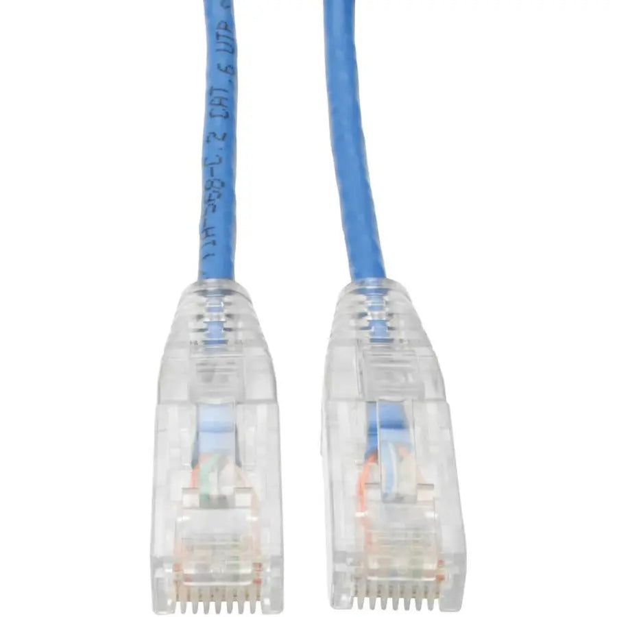 EATON Tripp Lite Cat6 UTP Patch Cable (RJ45) - M/M, Gigabit, Snagless, Molded, Slim, Blue, 15 ft. - 15 ft Category 6 Network Cable for Network Device, Printer, Photocopier, Router, Server, Computer, Modem, ... - N201-S15-BL