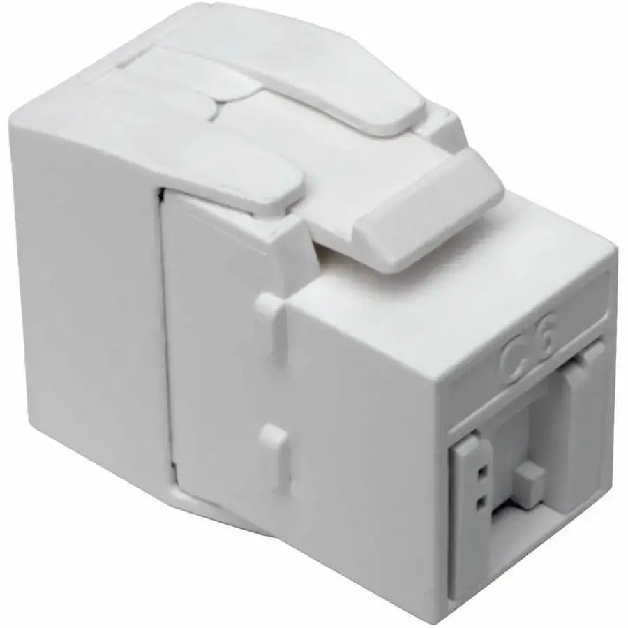 EATON Tripp Lite Cat6a/Cat6 /Cat5e Toolless Keystone Jack RJ45 Shuttered Dust Cap - 1 x RJ-45 Female, 1 x IDC - White - TAA Compliant - N238-001-GY-TF