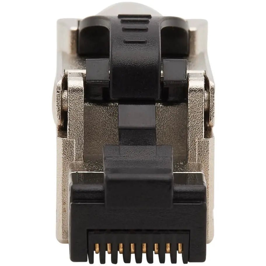 EATON Tripp Lite Cat6a RJ45 Plug MPTL Shielded 100W PoE & PoE++ Zinc Die Cast TAA - 1 x RJ-45 Male, 1 x 110-punchdown - Black - TAA Compliant - N238-P01-MPTL-A