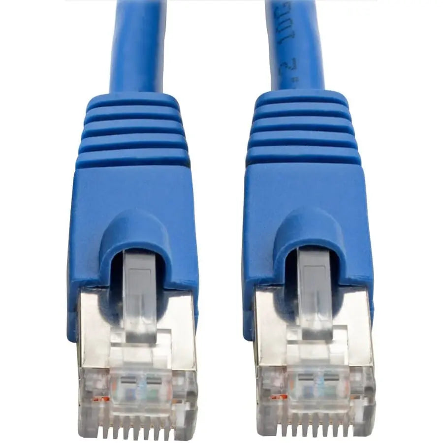 EATON Tripp Lite Cat6a Snagless Shielded STP Network Patch Cable 10G Certified, PoE, Blue RJ45 M/M 35ft 35' - Category 6a for Network Device, Switch, Modem, Router, Hub, Patch Panel, VoIP Device, Camera - 1 - N262-035-BL