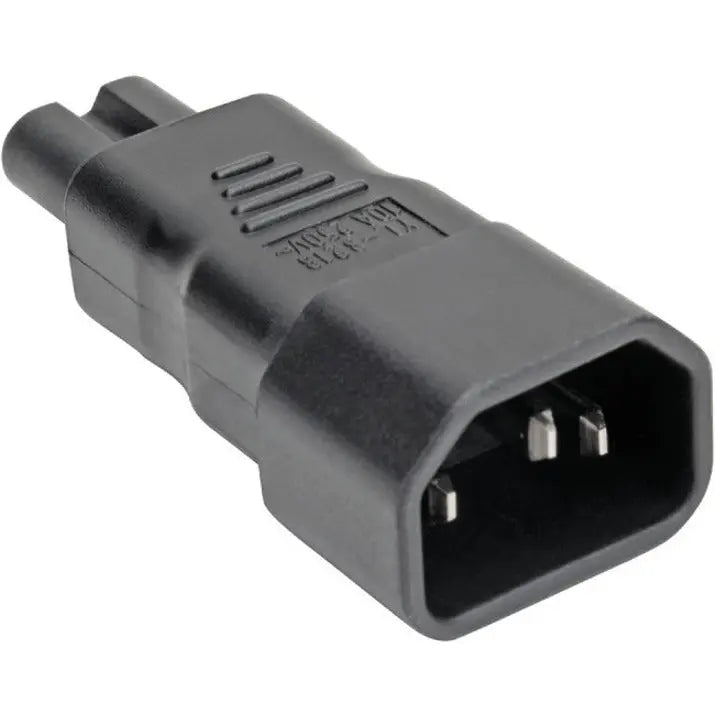EATON Tripp Lite Computer Power Cord Adapter IEC C14 to IEC C7 10A 250V Black - 1 x IEC 60320 C14 Plug - 1 x IEC 60320 C7 Receptacle - 125V AC / 7A - Black - P016-000
