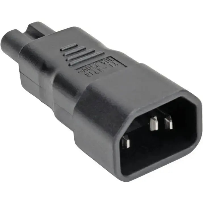 EATON Tripp Lite Computer Power Cord Adapter IEC C14 to IEC C7 10A 250V Black - 1 x IEC 60320 C14 Plug - 1 x IEC 60320 C7 Receptacle - 125V AC / 7A - Black - P016-000