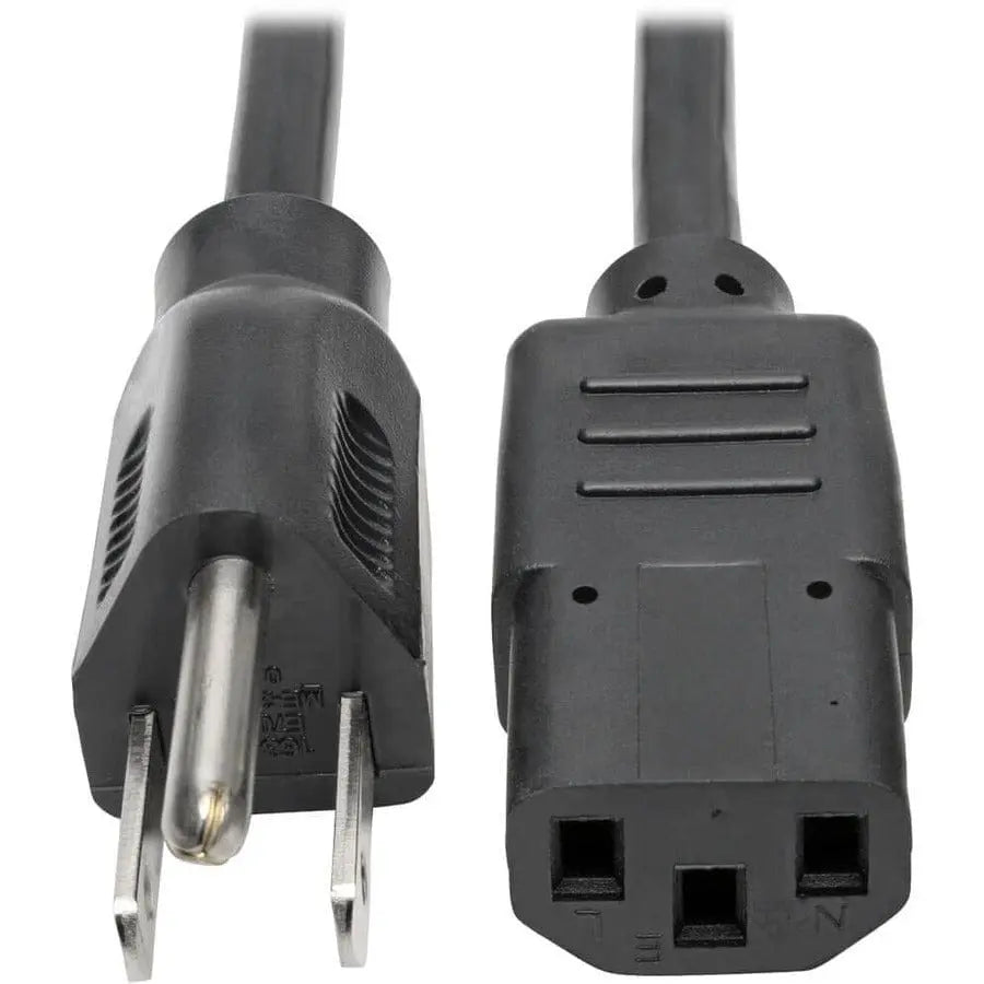 EATON Tripp Lite Computer Power Extension Cord Adapter 13A 16AWG 5-15P to C13 2' - (NEMA 5-15P to IEC-320-C13) 1-ft. - P006-002-13A