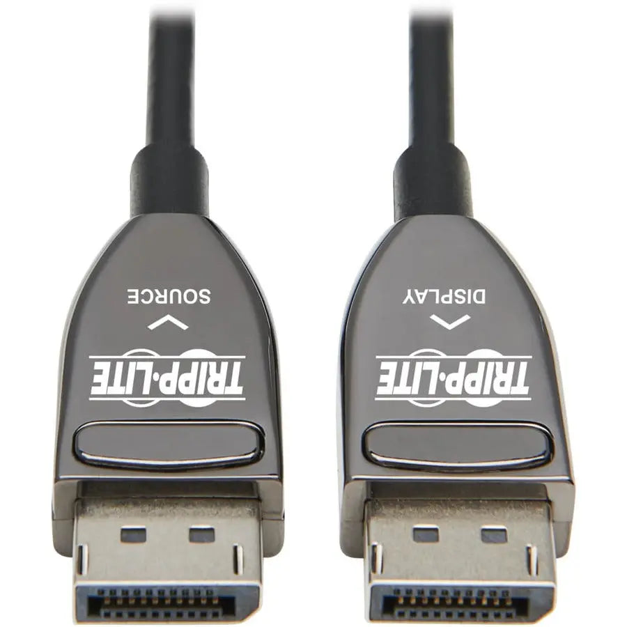 EATON Tripp Lite DisplayPort Active Optical Cable (AOC), 8K 60 Hz (M/M), CL3 Rated, Latching Connectors, Black, 30 m (98 ft.) - 98.43 ft Fiber Optic A/V Cable for Audio/Video Device, Digital Signage Player,... - P580F3-30M-8K6
