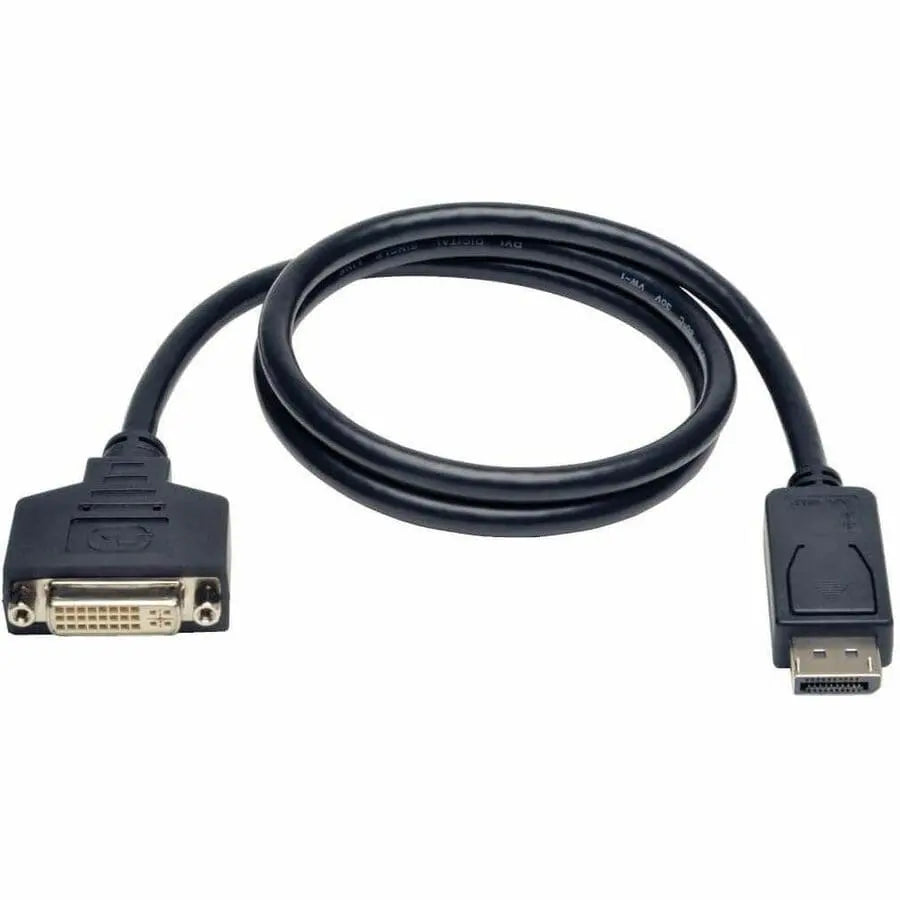 EATON Tripp Lite DisplayPort to DVI Adapter Video Converter DP to DVI-I M/F 3ft - 3 ft DisplayPort/DVI Video Cable for Monitor, Video Device - First End: 1 x DisplayPort Digital Audio/Video - Male - Second ... - P134-003