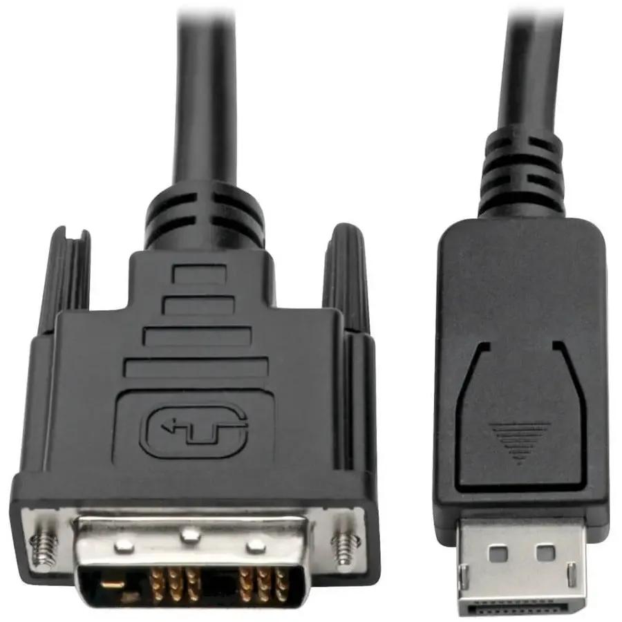 EATON Tripp Lite DisplayPort to DVI-D Adapter Cable DP w/ Latches M/M 1080p 3ft 3' - DisplayPort/DVI-D for Projector, Ultrabook, Monitor, Notebook, Video Device, TV - 3 ft - 1 x DisplayPort Male Digital Vid... - P581-003