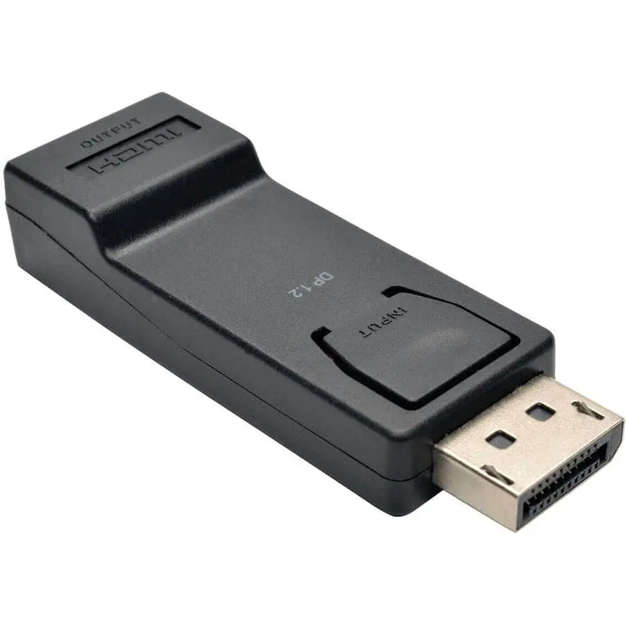 Tripp Lite DisplayPort to HDMI Adapter DP to HDMI Compact 4K x 2K M/F DPort 1.2 - 1 x DisplayPort Male Digital Audio/Video - 1 x HDMI Female Digital Audio/Video - 1920 x 1080 Supported - Black - P136-000-UHD-V2 EATON