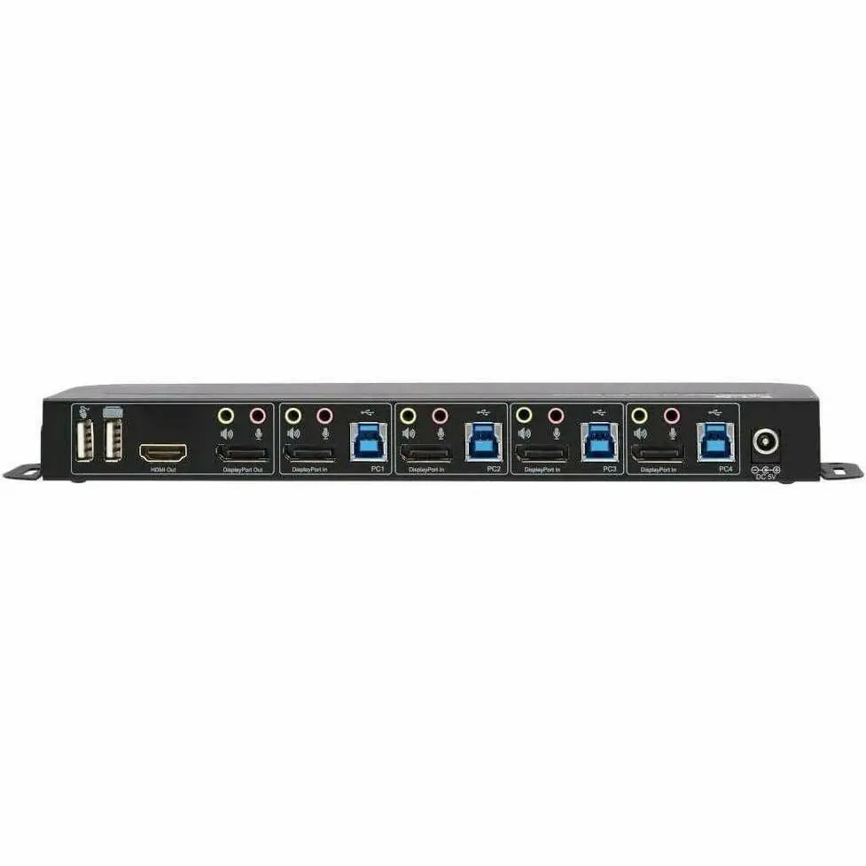 EATON Tripp Lite DisplayPort USB KVM Switch 4-Port 4K 60Hz HDR DP 1.4 USB Sharing - 4 Computer(s) - 1 Local User(s) - 4096 x 2160 - 8 x USB - 1 x HDMI - 5 x DisplayPort - B005-DPUA4