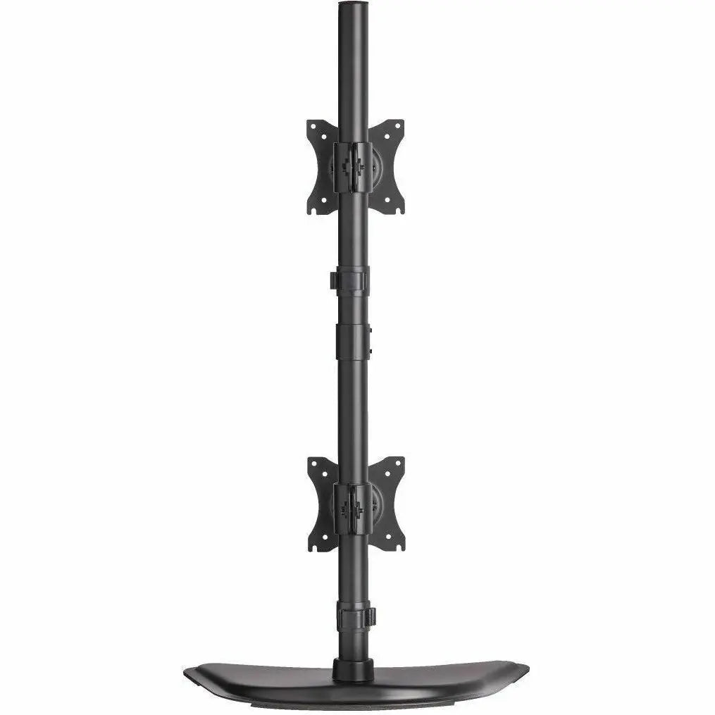 EATON Tripp Lite Dual Vertical Flat-Screen Desk Mount Monitor Stand Clamp Swivel Tilt 15" to 27" Flat Screen Displays - 20 lb Load Capacity - 23.6" Height x 17.7" Width x 10" Depth - Desktop - Metal - Black - DDR1527SDC