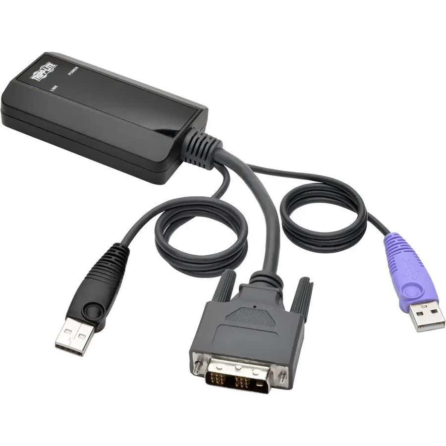 Tripp Lite DVI USB Server Interface w/ Virtual Media & CAC for B064 KVMs TAA - 1 Computer(s) - 164.04 ft Range - 1 x Network (RJ-45) x USB x DVI - External - B055-001-UDV EATON