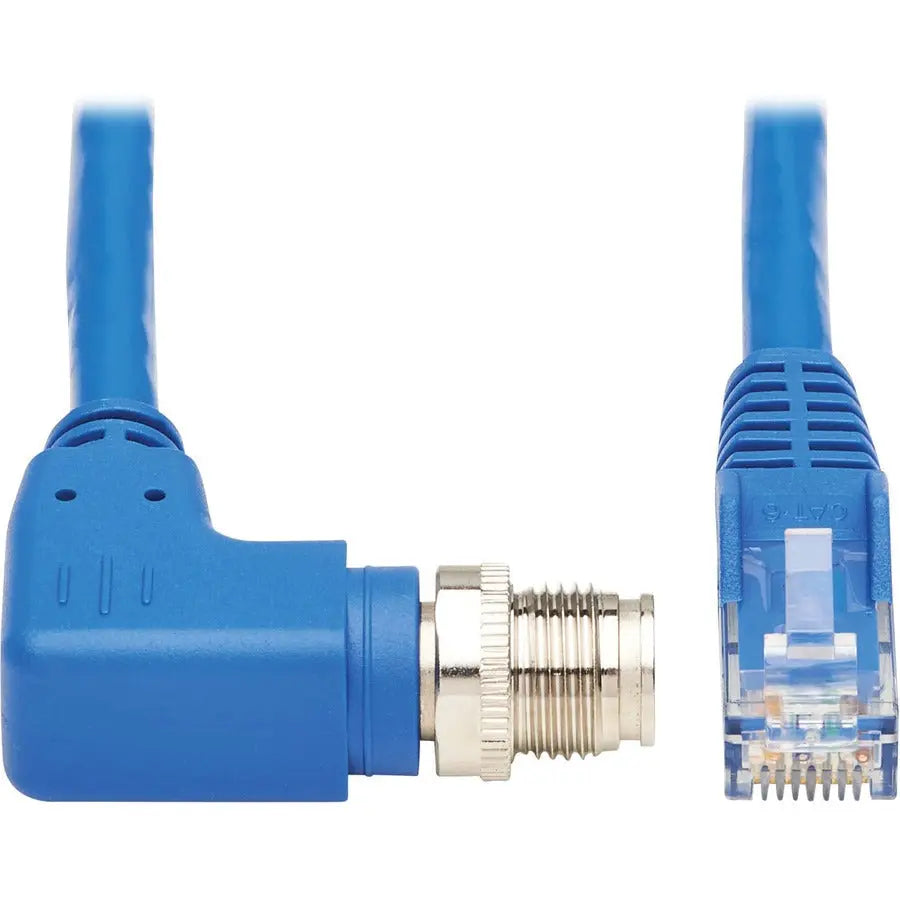EATON Tripp Lite Ethernet Cable M12 XCode Cat6 1G UTP Right-Angle M12 RJ45 M/M 5M - 16.40 ft Category 6 Network Cable for Network Device, VoIP Device, Access Control Device, Controller, Switch, Security Dev... - NM12-604-05M-BL