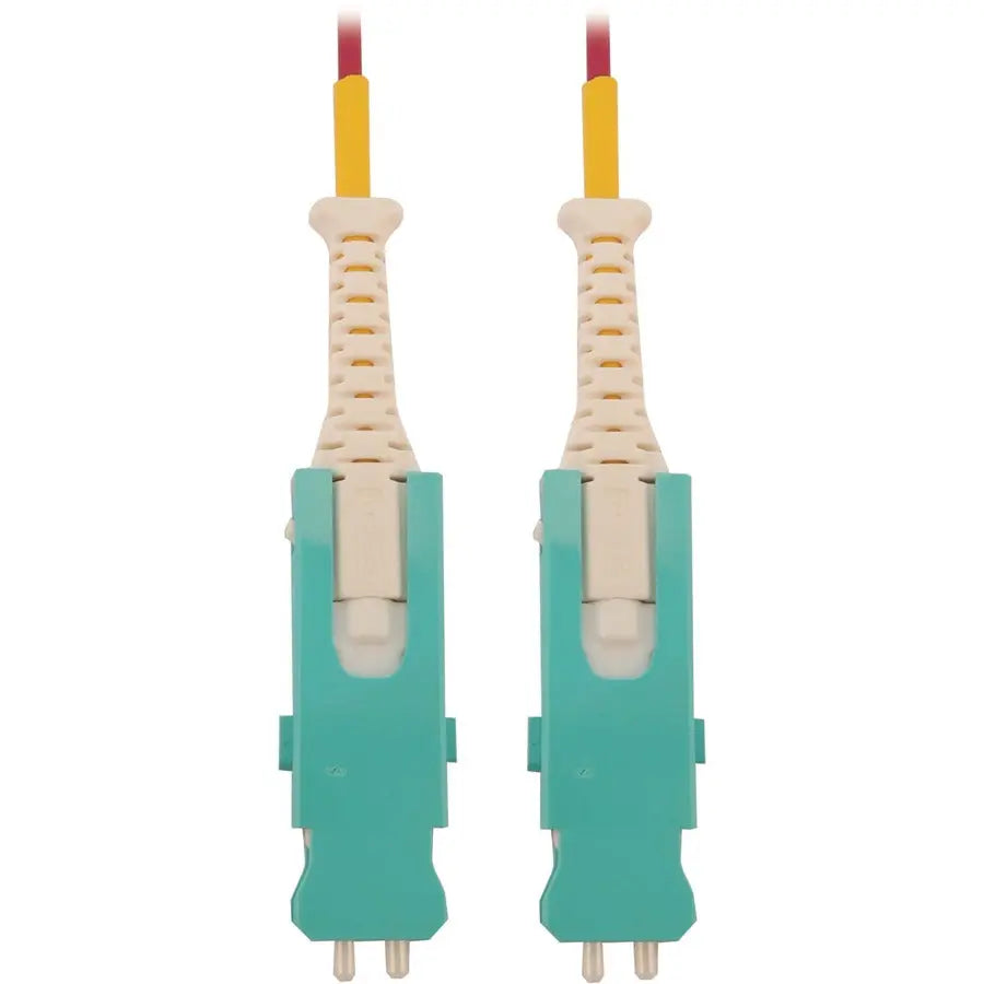 EATON Tripp Lite Fiber Optic Cable 400G Multimode 50/125 OM4 Fiber Cable, Magenta, 2 m (6.6 ft.) - 6.56 ft Fiber Optic Network Cable for Network Device, Transceiver, Patch Panel, Switch - First End: 2 x SN/ - N823S-02M-MG