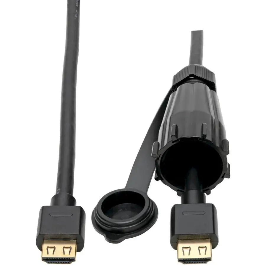 EATON Tripp Lite HDMI Cable High-Speed IP68 Connector Industrial Ethernet MM 12ft - 12 ft HDMI A/V Cable for Monitor, Home Theater System, Audio/Video Device, HDTV, Blu-ray Player - First End: 1 x HDMI Male... - P569-012-IND