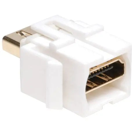 EATON Tripp Lite HDMI Keystone Jack Snap-in Insert Module Coupler Female / Female - 1 x HDMI Digital Audio/Video Female - 1 x HDMI Digital Audio/Video Female - Gold Connector - White - P164-000-KJ-WH