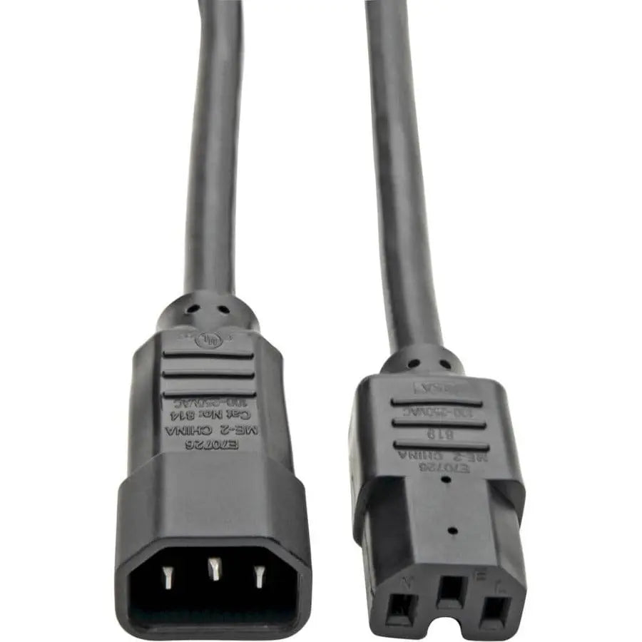 EATON Tripp Lite Heavy Duty Computer Power Extension Cord 15A 14AWG C14 C15 10' - 15A, 14AWG (IEC-320-C14 to IEC-320-C15) 10-ft. - P018-010