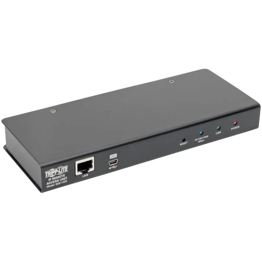EATON Tripp Lite KVM Server Remote Control External over IP RS-232 Port TAA GSA - 1 x 1 - 1 x Keyboard/Mouse/Video - 0U - Rack-mountable - B051-000