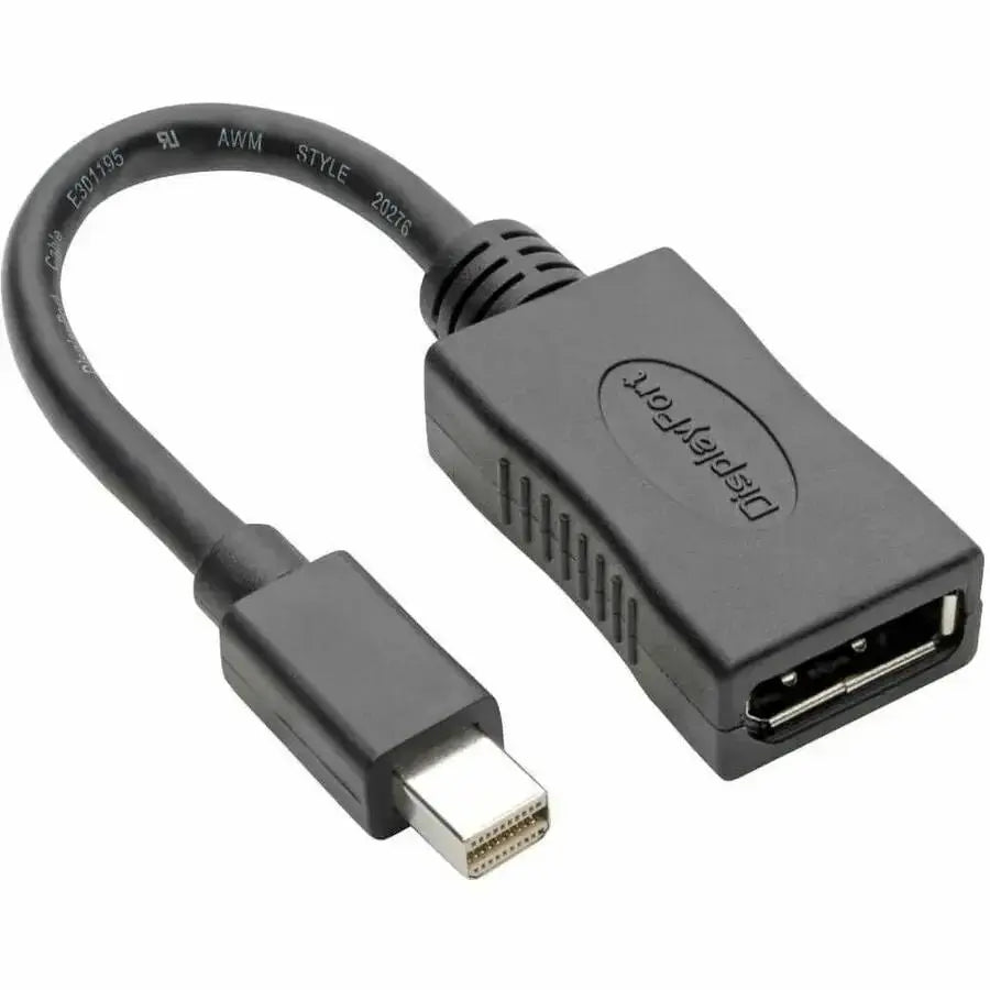 EATON Tripp Lite Mini DisplayPort to DisplayPort Adapter 4K @ 60Hz mDP to DP 6in - DisplayPort/Mini DisplayPort for Notebook, Smartphone, Tablet, Monitor, Chromebook, MacBook, Projector, TV, HDTV - 6" - 1 x - P139-06N-DP4K6B