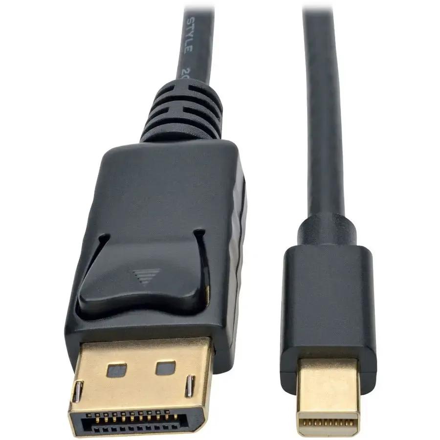 EATON Tripp Lite Mini DisplayPort to DisplayPort Adapter Cable 4K M/M Black Mdp to DP 3ft - DisplayPort/Mini DisplayPort for Audio/Video Device, Notebook, Monitor, TV, Projector - 2.70 GB/s - 2.95 ft - 1 x ... - P583-003-BK