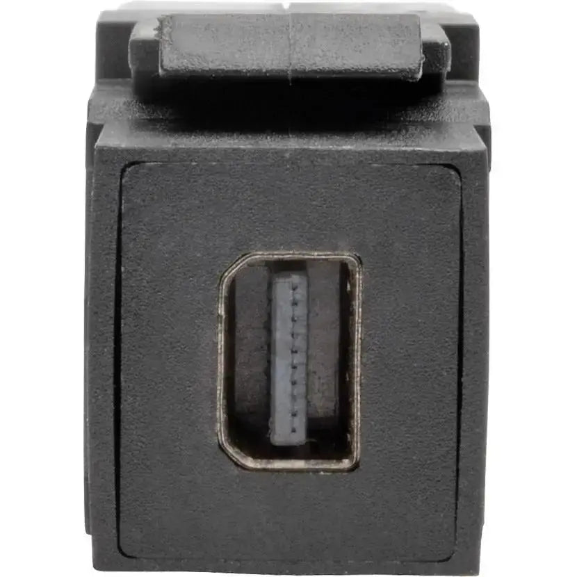 EATON Tripp Lite Mini DisplayPort to DisplayPort Keystone Panel Mount Coupler Angled FF - 1 x Mini DisplayPort Female Digital Audio/Video - 1 x DisplayPort Female Digital Audio/Video - P169-000-KPA-BK