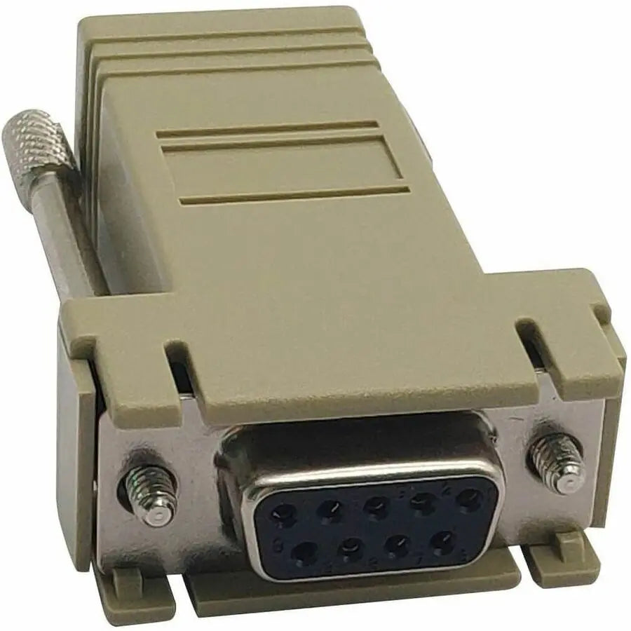 EATON Tripp Lite Modular Serial Crossover Adapter Ethernet to Console Server RJ45-F/DB9-F - 1 x 9-pin DB-9 Serial Female - 1 x RJ-45 Network Female - Beige - B090-A9F-X