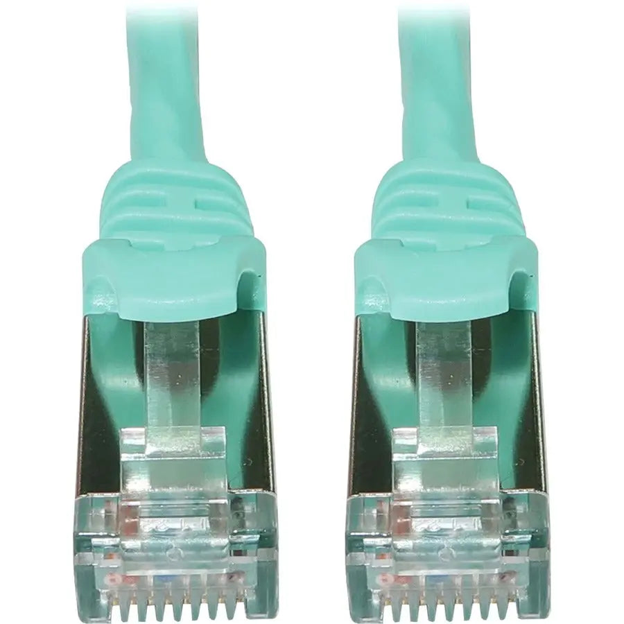 EATON Tripp Lite N262-S10-AQ Cat6a STP Patch Network Cable - 10 ft Category 6a Network Cable for Network Device, Server, Switch, Router, Hub, Printer, Computer, Photocopier, Modem, PoE Device, Patch Panel, - N262-S10-AQ