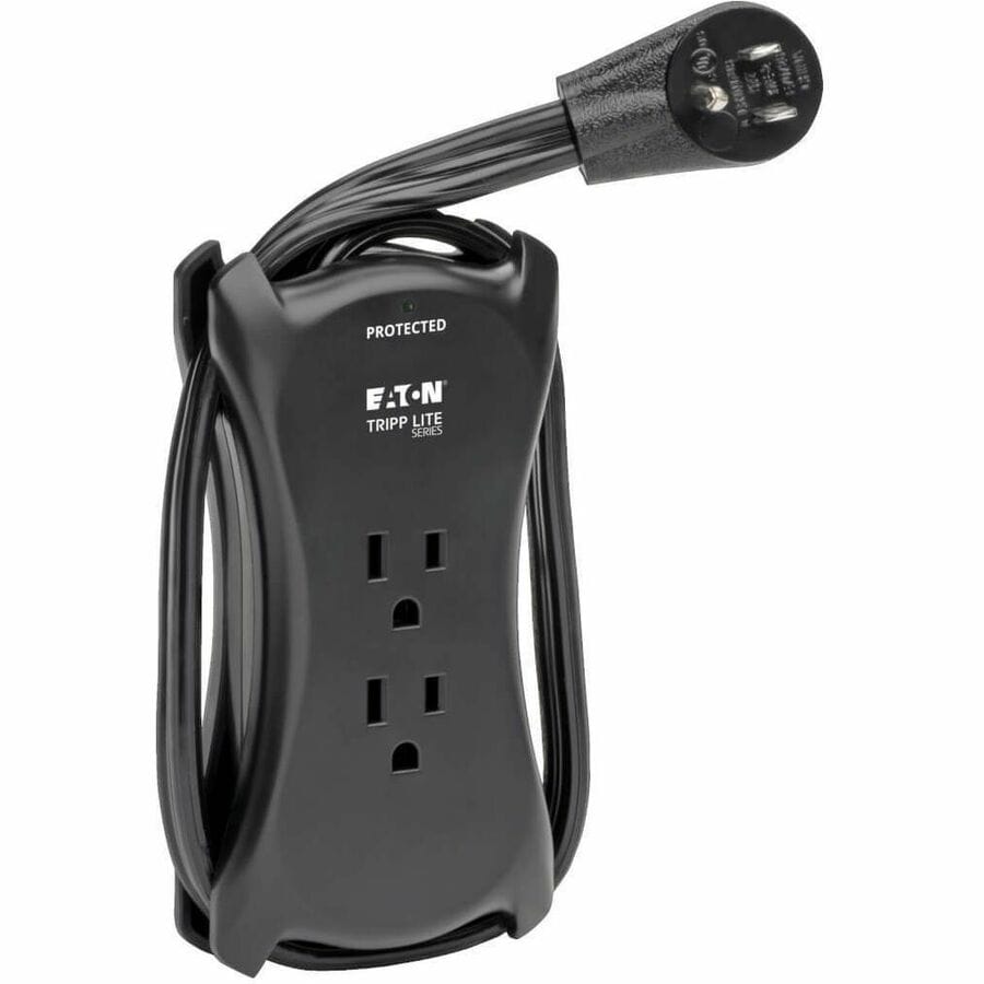 Tripp Lite Notebook Surge Protector USB Charger 3 Outlet 1050 Joule - 3 x NEMA 5-15R, 2 x USB - 1.80 kVA - 1050 J - 125 V AC Input - 125 V AC Output - TRAVELER3USB EATON