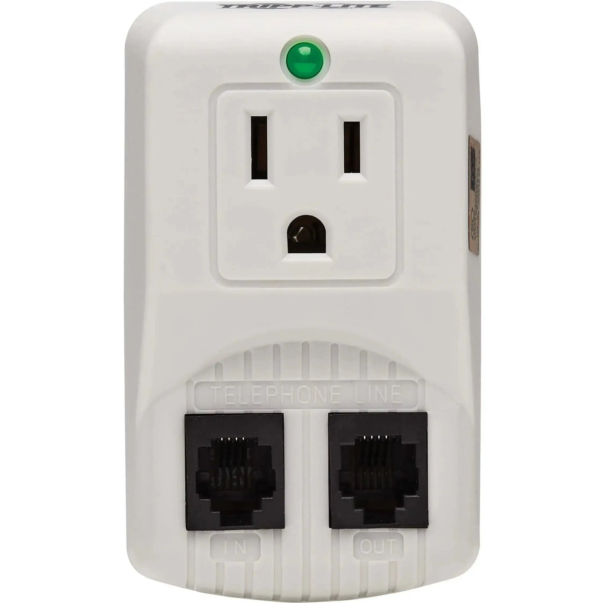 EATON Tripp Lite Notebook Surge Protector Wallmount Direct Plug In 1 Outlet RJ11 - 1 x NEMA 5-15R - 1800 VA - 750 J - 120 V AC Input - 120 V AC Output - TRAVELCUBE