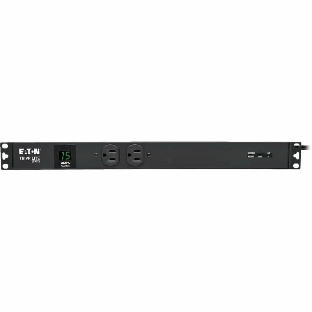 EATON Tripp Lite PDU Metered Isobar Surge 120V 15A 5-15R 14 Outlet 5-15P 1URM - NEMA 5-15P - 14 x NEMA 5-15R - 120 V AC - 1440 W - 1U - Vertical - Wall-mountable, Rack-mountable - PDUMH15-ISO