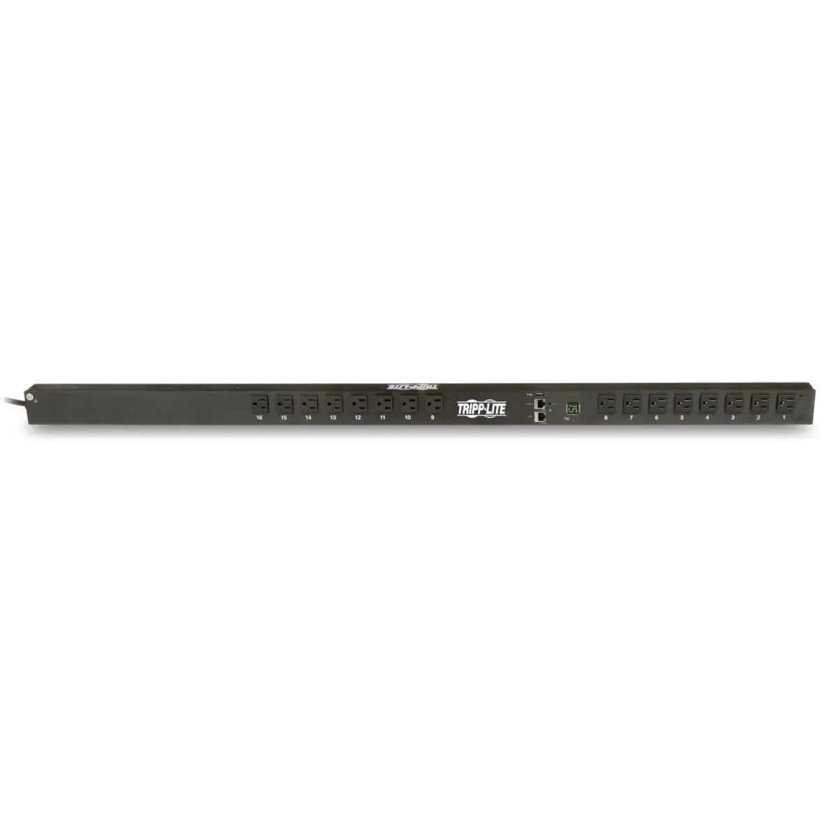 EATON Tripp Lite PDU Monitored 1.4kW 120V 16 5-15R LX Platform Interface 0URM TAA - Monitored - NEMA 5-15P - 16 x NEMA 5-15R - 120 V AC - 0U - Vertical - Rack Mount - TAA Compliant - PDUMNV15LX