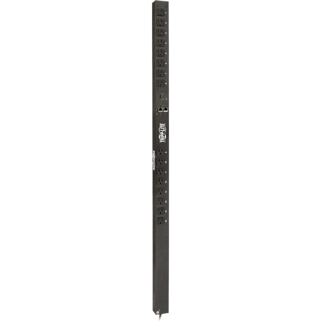 EATON Tripp Lite PDU Monitored 1.4kW 120V 16 5-15R LX Platform Interface 0URM TAA - Monitored - NEMA 5-15P - 16 x NEMA 5-15R - 120 V AC - 0U - Vertical - Rack Mount - TAA Compliant - PDUMNV15LX