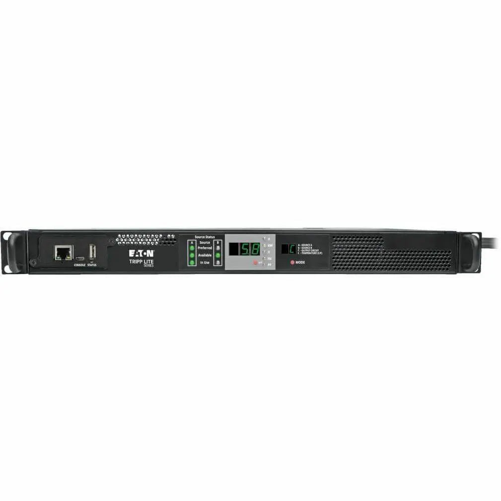 EATON Tripp Lite PDU Monitored Horizontal 5.8kw 208/240V L6-30R 2 L6-30P ATS 1URM - NEMA L6-30P - 1 x NEMA L6-30R - 230 V AC - 1URack-mountable - PDUMNH30HVAT