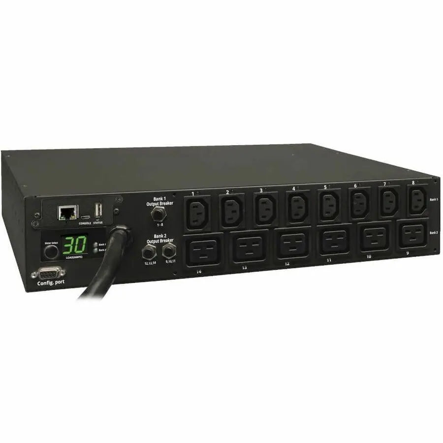 EATON Tripp Lite PDU Switched 208V - 240V 30A 8 C13; 6 C19 L6-30P Horizontal 2URM - 14 - 2U Rack-mountable - PDUMH30HV19NET