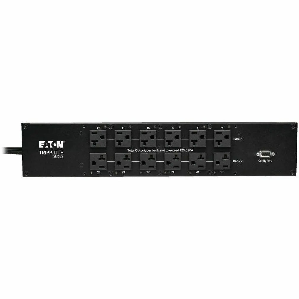 EATON Tripp Lite PDU Switched ATS 120V 30A 24 5-15/20R; 1 L5-30R 2 L5-30P 2URM - 24 x NEMA 5-15/20R, 1 x NEMA L5-30R - 2UHorizontal Rackmount - PDUMH30ATNET