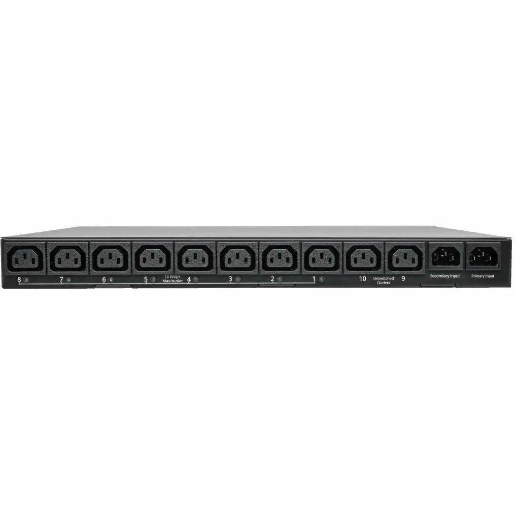 EATON Tripp Lite PDU Switched ATS 2/2.4KW 200/240V 10 C13 2 C14 3.6M Cords 1URM - IEC 60320 C14 - 10 x IEC 60320 C13 - 200 V AC, 208 V AC, 220 V AC, 230 V AC, 240 V AC - 2.40 kVA - Network (RJ-45) - 1U/2U -... - PDUMH15HVATNET