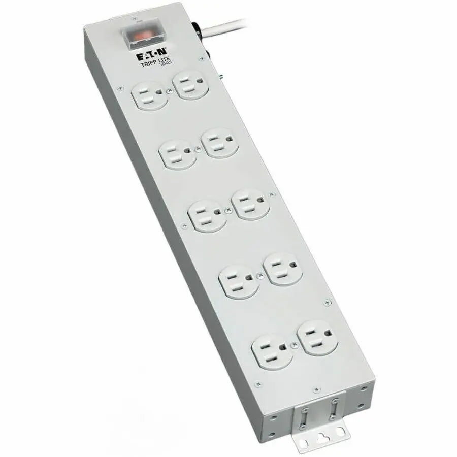 EATON Tripp Lite Power Strip 120V 5-15R 10 Outlet Metal 15' Cord 5-15P - NEMA 5-15P - 10 NEMA 5-15R - 15ft - TLM1015NC