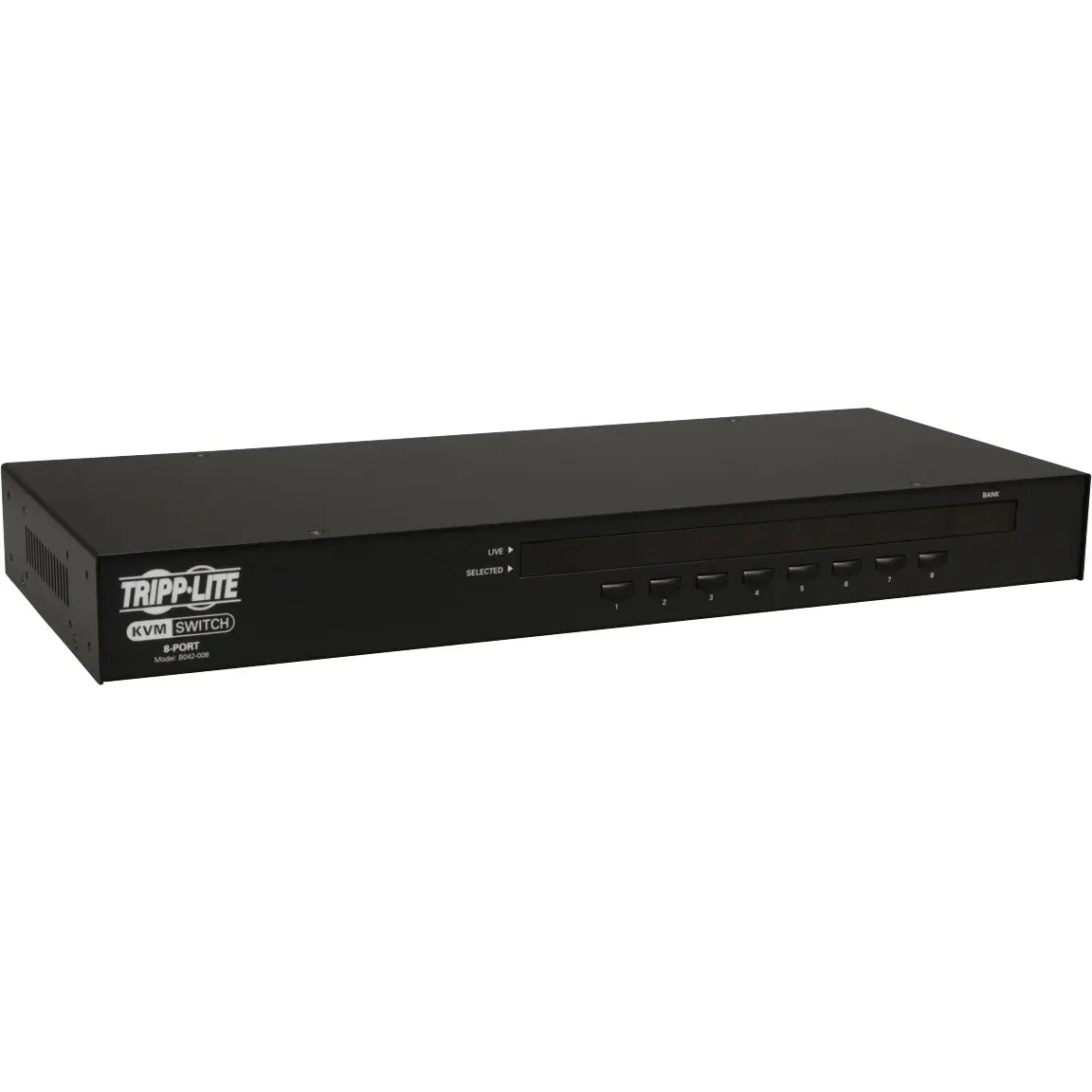 EATON Tripp Lite Rackmount KVM Switch 8-Port / USB / PS2 w/ On Screen Display 1U - 8 x 1 - 8 x HD-15 - 1U - Rack-mountable - B042-008