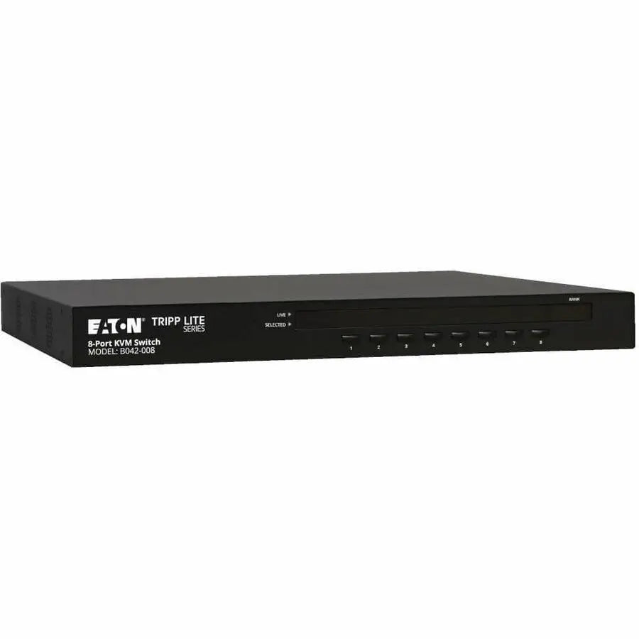 EATON Tripp Lite Rackmount KVM Switch 8-Port / USB / PS2 w/ On Screen Display 1U - 8 x 1 - 8 x HD-15 - 1U - Rack-mountable - B042-008