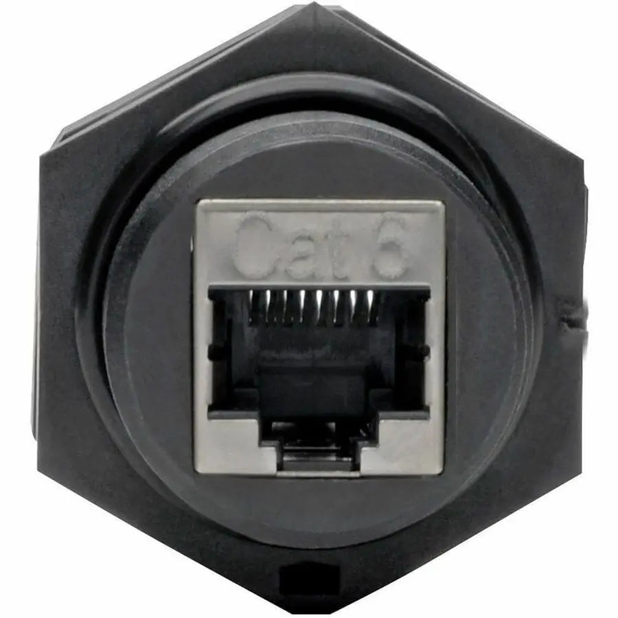 EATON Tripp Lite RJ45 Bulkhead Coupler Cat5/Cat6 F/F Shielded Industrial Dust Cap - 1 x RJ-45 Female Network - 1 x RJ-45 Female Network - Black - TAA Compliant - N206-BC01-IND