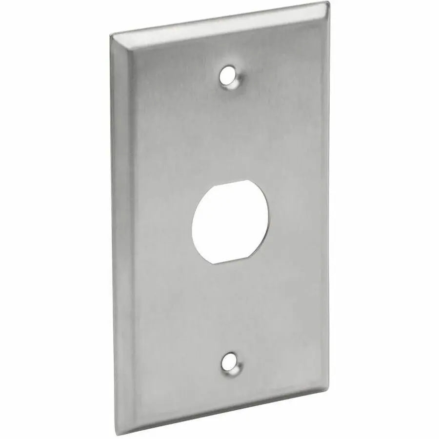 EATON Tripp Lite RJ45 Bulkhead Wall Plate 1 Cutout Industrial Metal Single Gang - 1 x Total Number of Socket(s) - 1-gang - Silver - Metal, Stainless Steel - TAA Compliant - N206-FP01-IND