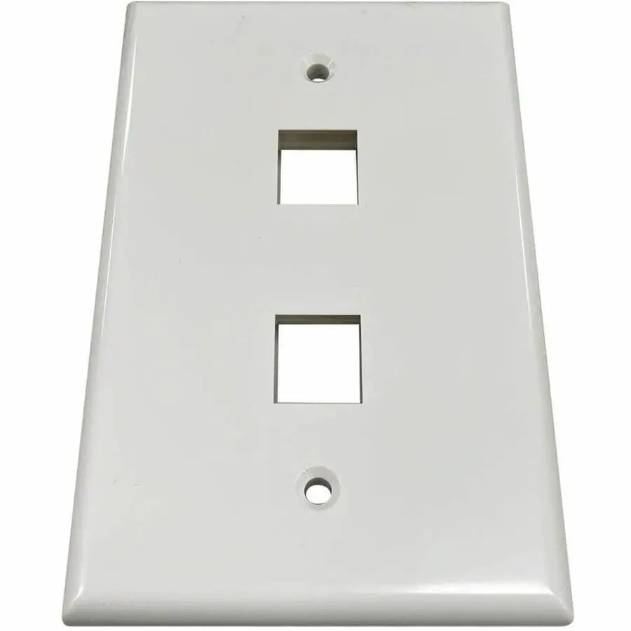 EATON Tripp Lite Safe-IT 2-Port Single-Gang Keystone Wall Plate, Antibacterial, Ivory Gloss, TAA - 2 x Total Number of Socket(s) - 1-gang - Ivory - Acrylonitrile Butadiene Styrene (ABS), High Impact Plastic - TAA Compliant