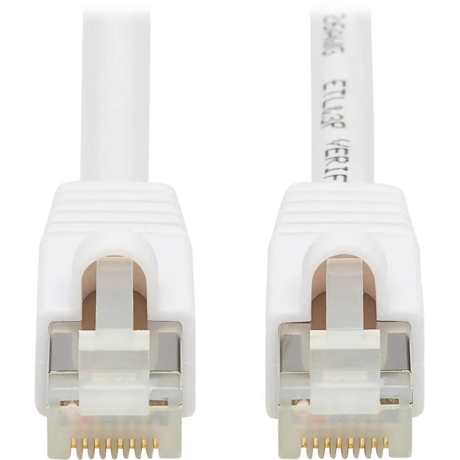 EATON Tripp Lite Safe-IT Cat6a Ethernet Cable Antibacterial Snagless PoE M/M 25ft - 25 ft Category 6a Network Cable for Network Device, Patch Panel, Switch, Server, Modem, Router, Network Adapter, Hub, VoIP... - N262AB-025-WH