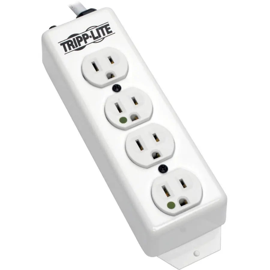 EATON Tripp Lite Safe-IT Power Strip Hospital Medical Antimicrobial 120V 5-15R-HG 4 Outlet 15' Cord Metal - NEMA 5-15P - 4 NEMA 5-15R Hospital Grade - 15ft - PS-415-HG