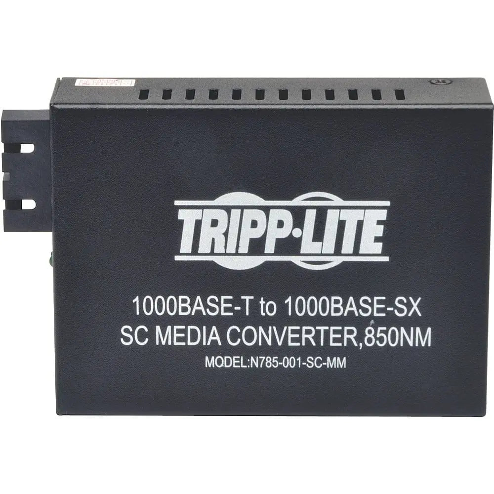 EATON Tripp Lite SC Multimode Fiber Media Converter Gigabit 10/100/1000 RJ45 550M 850nm - 1 x Network (RJ-45) - 10/100/1000Base-T, 1000Base-SX - Desktop - N785-001-SC-MM